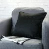 Madison Faux Silk Black Cushion Cover 22" X 22" -Ideal Shop black 7 cb7e0f82 0149 4834 8b9a ba33a153edc7