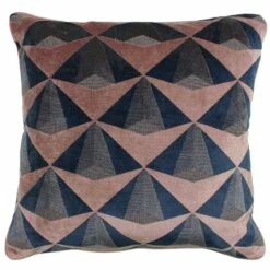 Leveque Art Deco Geometric Blush & Navy Cushion Covers 20'' X 20''