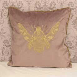 Cerana Embroidered Bee Velvet Dusky Blush Pink Filled Cushions 20'' X 20'' 8 Cerana Embroidered Bee Velvet Dusky Blush Pink Filled Cushions 20'' X 20'' -Ideal Shop blush 3 ec87b296 0a37 47d5 88d0 6dc62424c060