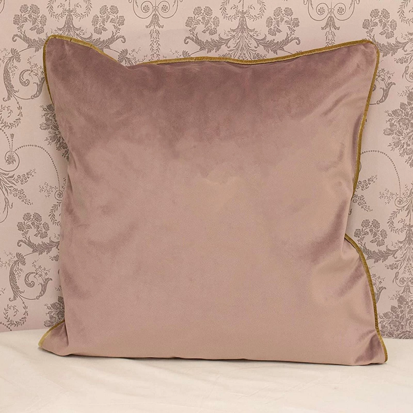 Cerana Embroidered Bee Velvet Dusky Blush Pink Filled Cushions 20'' X 20'' 6 Cerana Embroidered Bee Velvet Dusky Blush Pink Filled Cushions 20'' X 20'' - Image 4