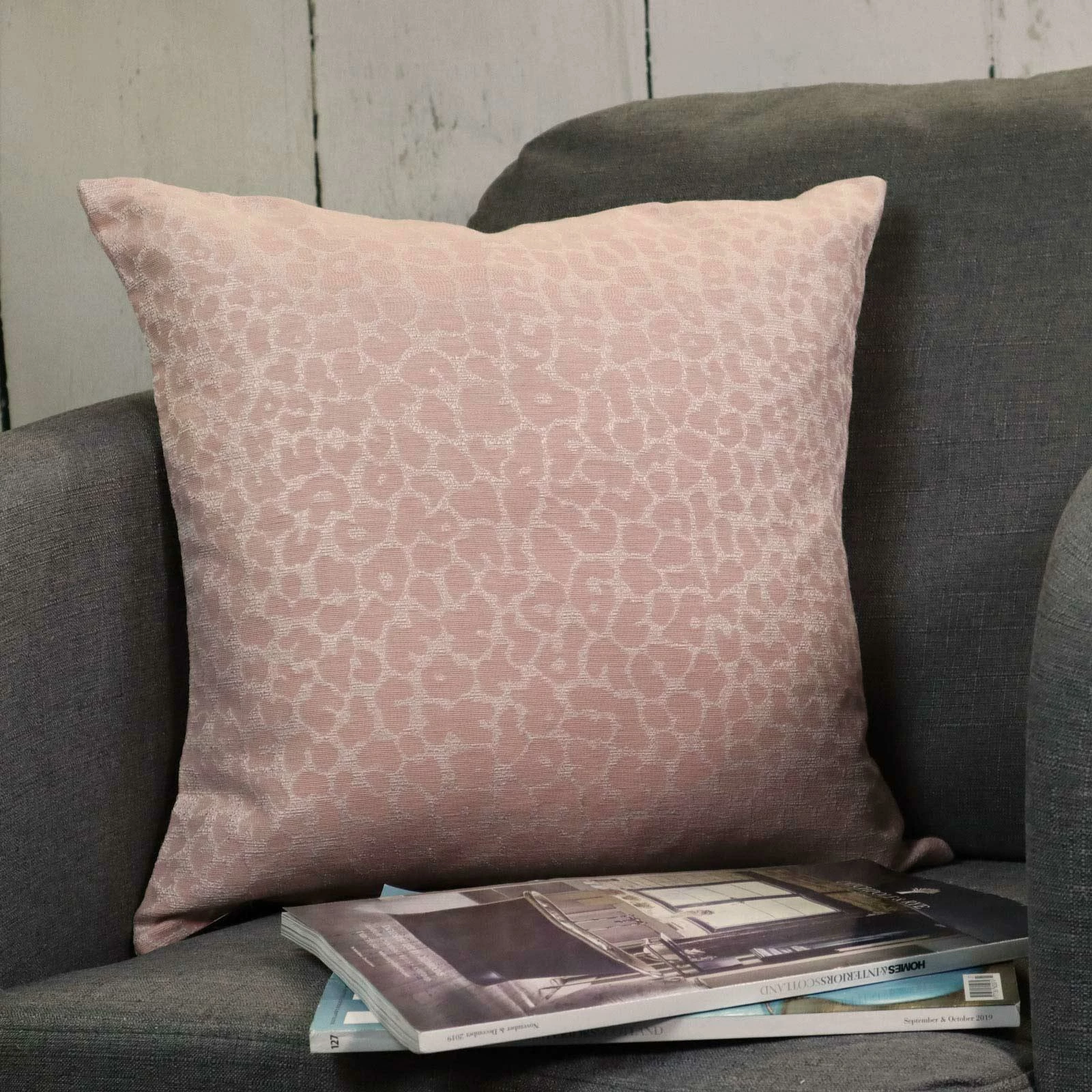 Sahara Leopard Print Blush Cushion Covers 18'' X 18'' 3 Sahara Leopard Print Blush Cushion Covers 18'' X 18''