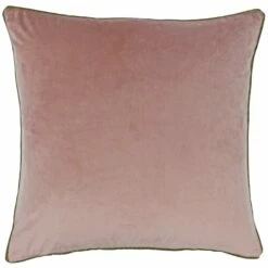 Meridian Piped Velvet Blush Pink & Gold Filled Cushions 22'' X 22''