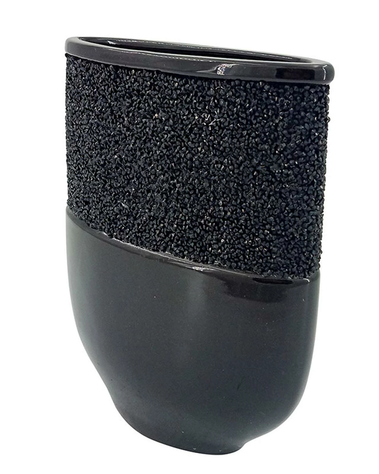 Obsidian Ellipse Glazed Vase 11 Obsidian Ellipse Glazed Vase - Image 9