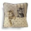 Cats Woven Tapestry Cushion Cover 18" X 18"