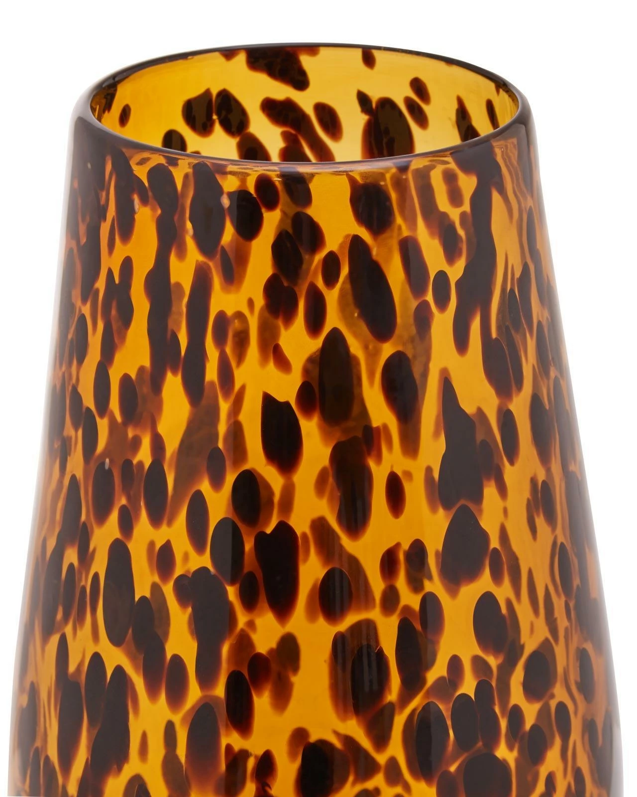 Zoey Tortoiseshell Glass Vase 5 Zoey Tortoiseshell Glass Vase - Image 3