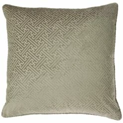 Florence Embossed Velvet Champagne Cushion Covers 22'' X 22''