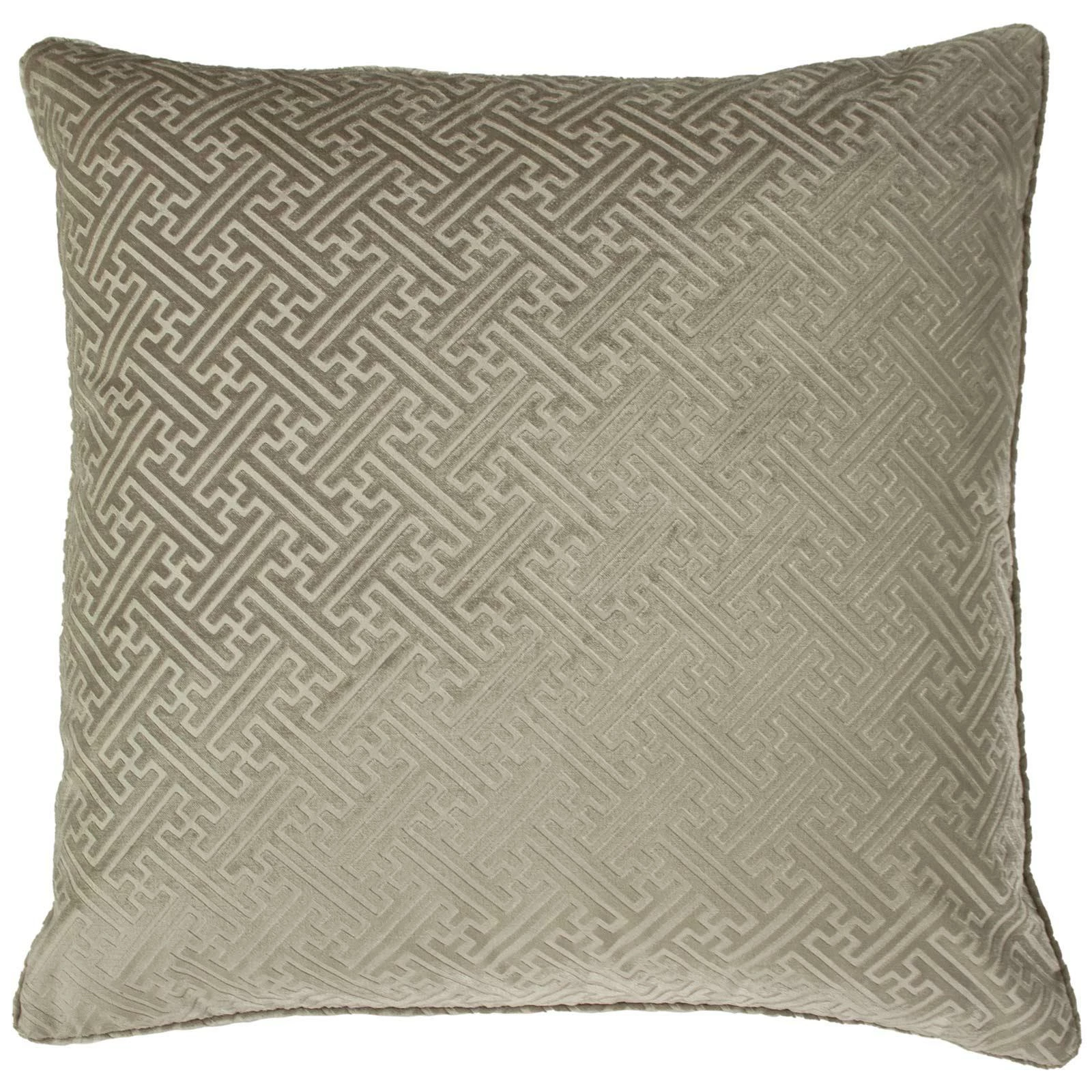 Florence Embossed Velvet Champagne Cushion Covers 22'' X 22'' 3 Florence Embossed Velvet Champagne Cushion Covers 22'' X 22''
