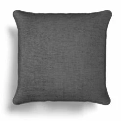 Chenille Plain Charcoal Cushion Cover 18" X 18"