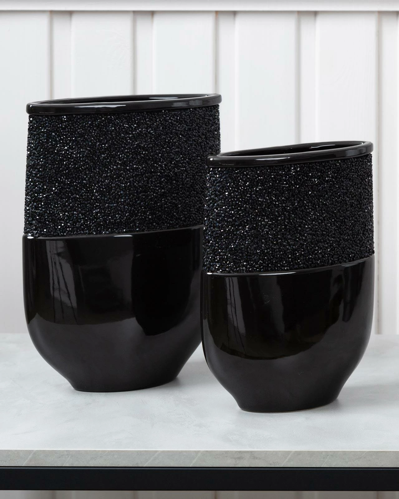 Obsidian Ellipse Glazed Vase 4 Obsidian Ellipse Glazed Vase - Image 2