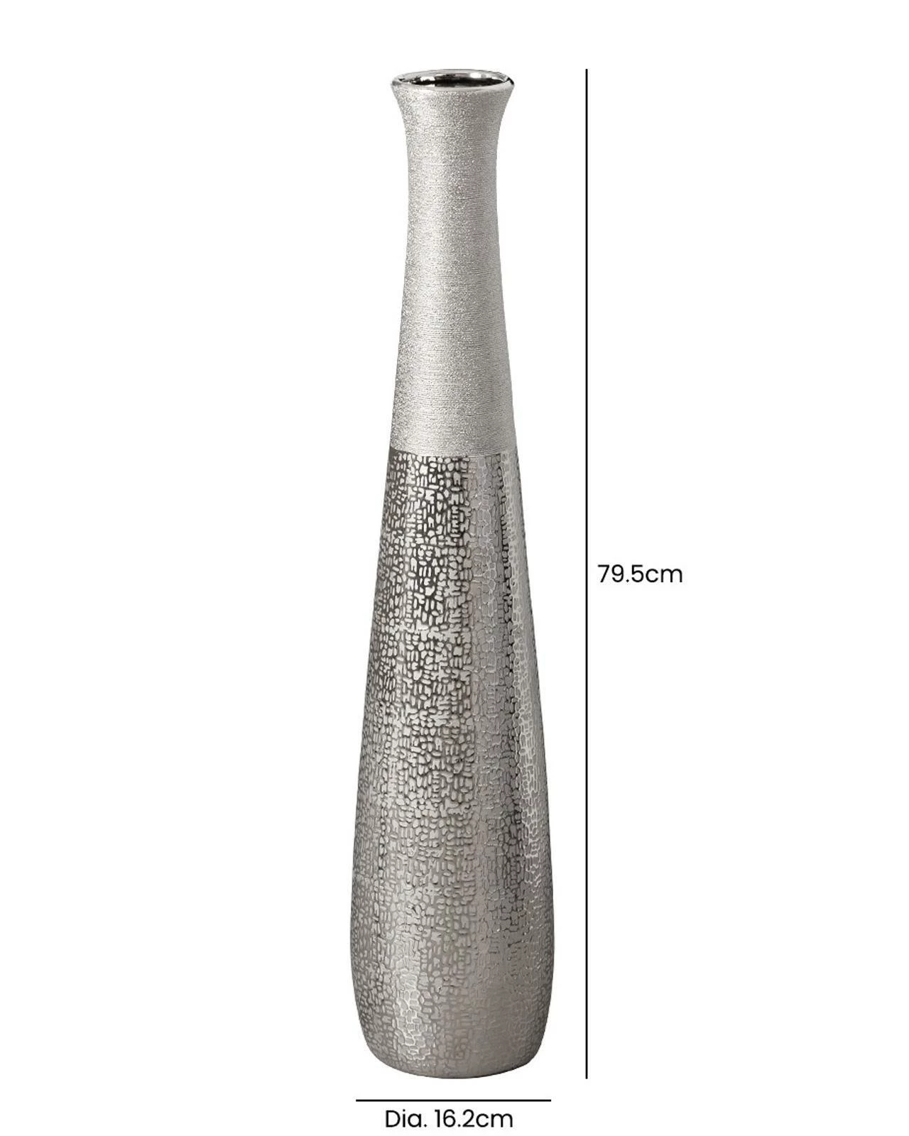 Nova Silver Fluted Floor Vase 7 Nova Silver Fluted Floor Vase - Image 5