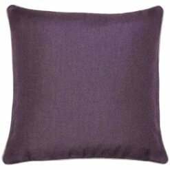 Bellucci Plain Piped Trim Damson Filled Cushions 22'' X 22''