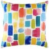 Aquarelle Dash Abstract Multicolour Filled Cushions 17'' X 17''
