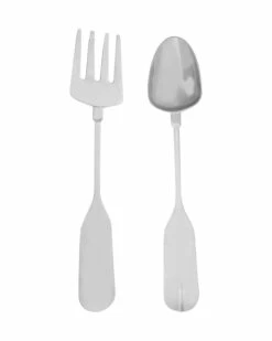 High Gloss Silver Aluminium Wall Mounted Spoon And Fork Set