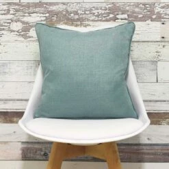 Atlantic Woven Twill Duck Egg Cushion Covers 18'' X 18''