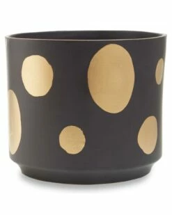Soho Large Ceramic Plant Pot Black & Gold