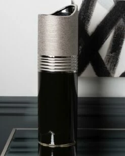 Tall Sela Black & Silver Vase
