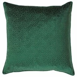 Florence Embossed Velvet Emerald Cushion Covers 22'' X 22''
