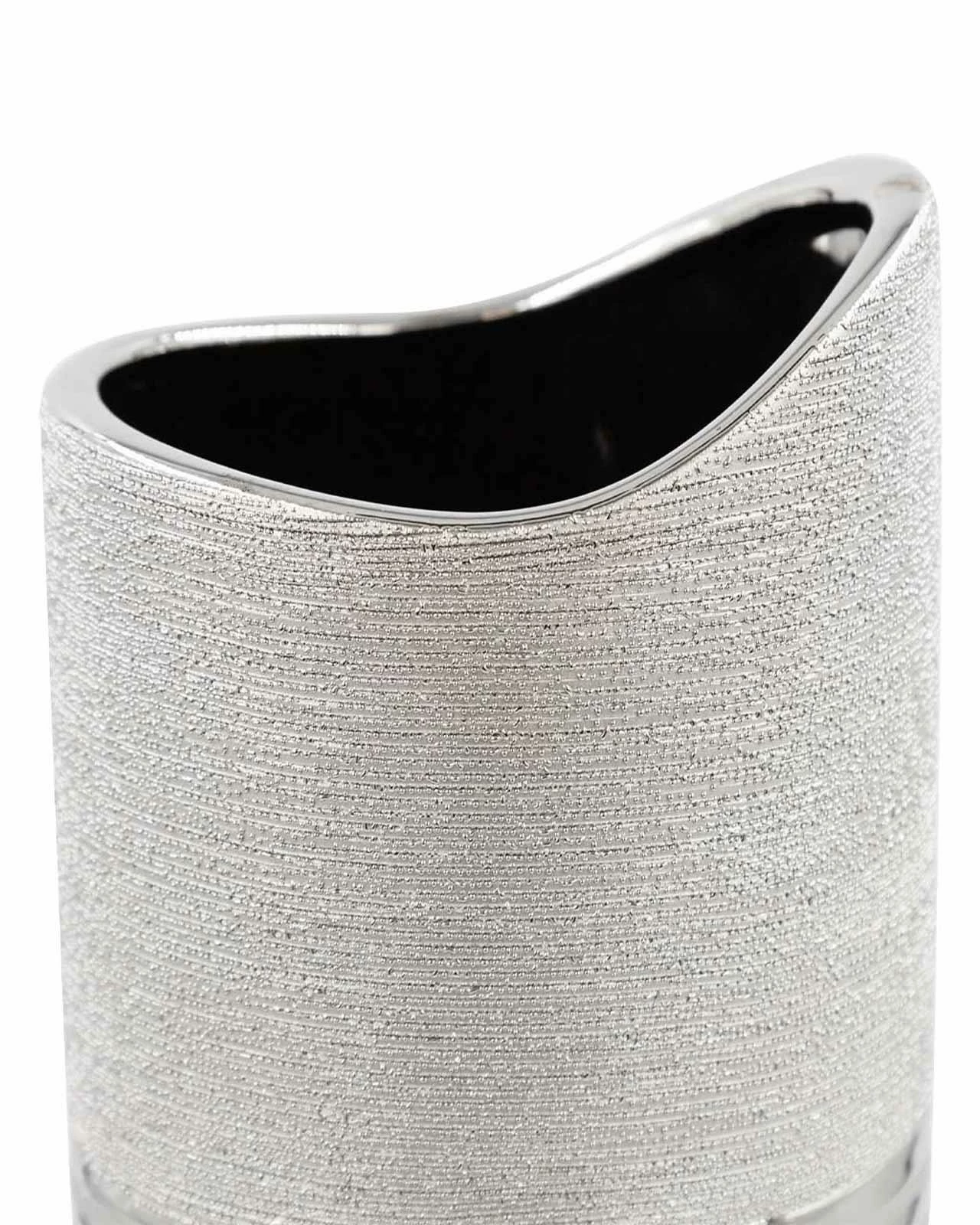 Sela Black & Silver Vase 7 Sela Black & Silver Vase - Image 5