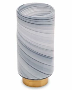 Mira Grey Ripple Effect Tall Glass Vase -Ideal Shop f9a0c097 011b 492d 9aa9 24c3baf638be
