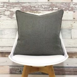 Atlantic Woven Twill Grey Filled Cushions 22'' X 22''