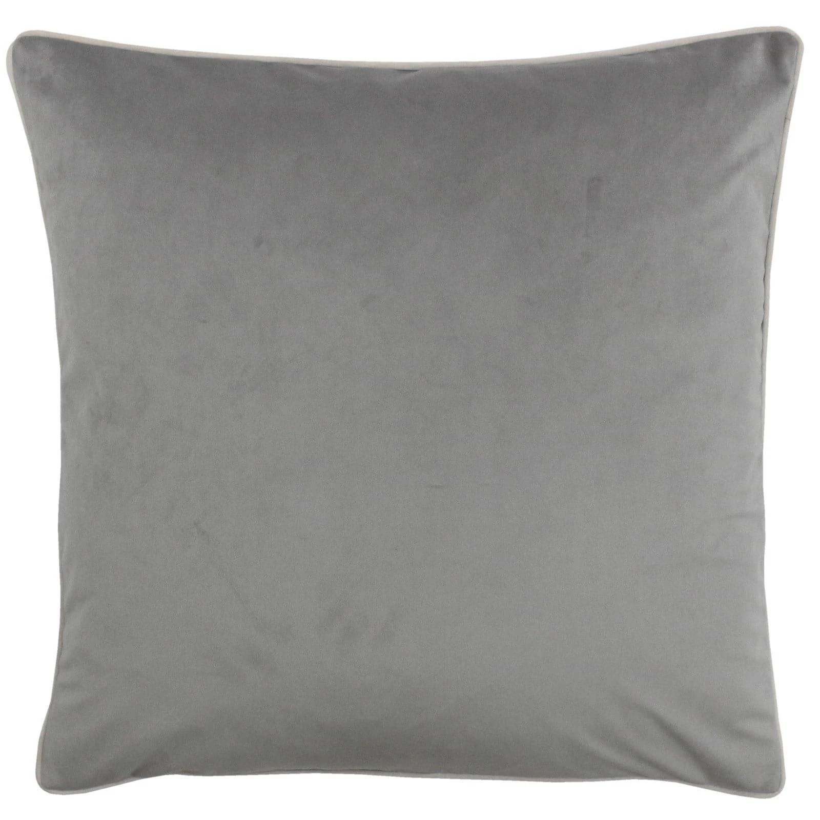 Meridian Piped Velvet Grey & Blush Pink Filled Cushions 22'' X 22'' 3 Meridian Piped Velvet Grey & Blush Pink Filled Cushions 22'' X 22''