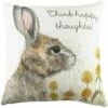 Woodland Hare Happy Thoughts Natural Filled Cushions 17'' X 17'' 2 Woodland Hare Happy Thoughts Natural Filled Cushions 17'' X 17'' -Ideal Shop hare thoughts 1 69287665 0951 48ed 8022 1609950845f7