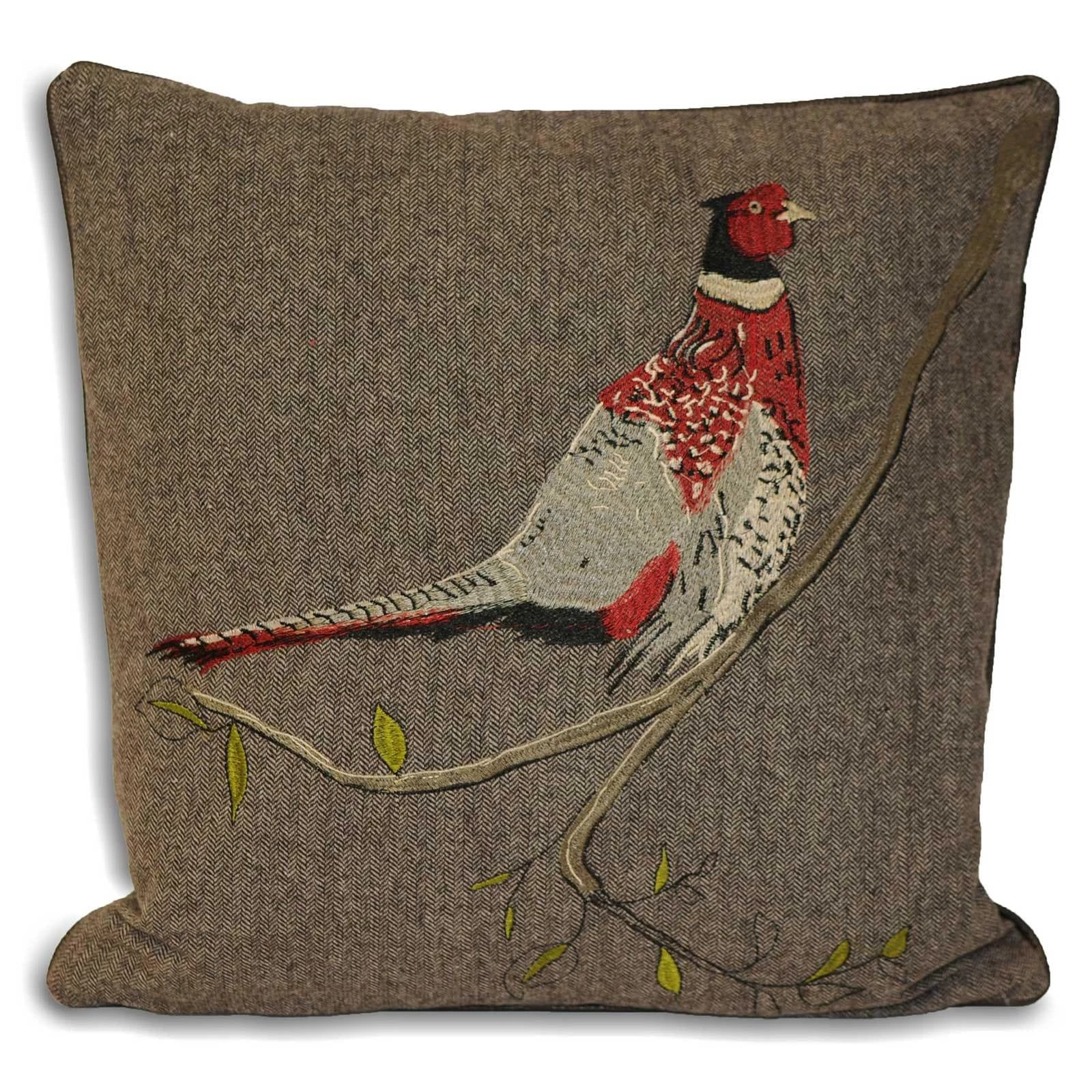 Hunter Herringbone Pheasant Brown Cushion Cover 18'' X 18'' 3 Hunter Herringbone Pheasant Brown Cushion Cover 18'' X 18''