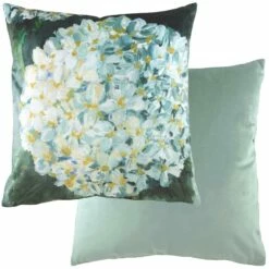 Winter Florals Hydrangea Eau De Nil Cushion Covers 17'' X 17''