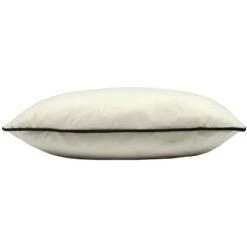 Meridian Piped Velvet Ivory & Black Filled Cushions -Ideal Shop ivory black 2 4beda72c 89b6 4a3f 88dc a27945d53583