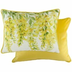 Blossoms Laburnum Tree Yellow Filled Cushions 33cm X 43cm