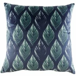 Eden Leaves Velvet Cushion Cover 17'' X 17''