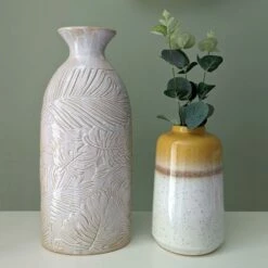 Ideal Poplar Cream Etched Leaf 32cm Glazed Vase -Ideal Shop lifestyle 1 312d4177 1dee 4ea6 aeef cc81cadf4745