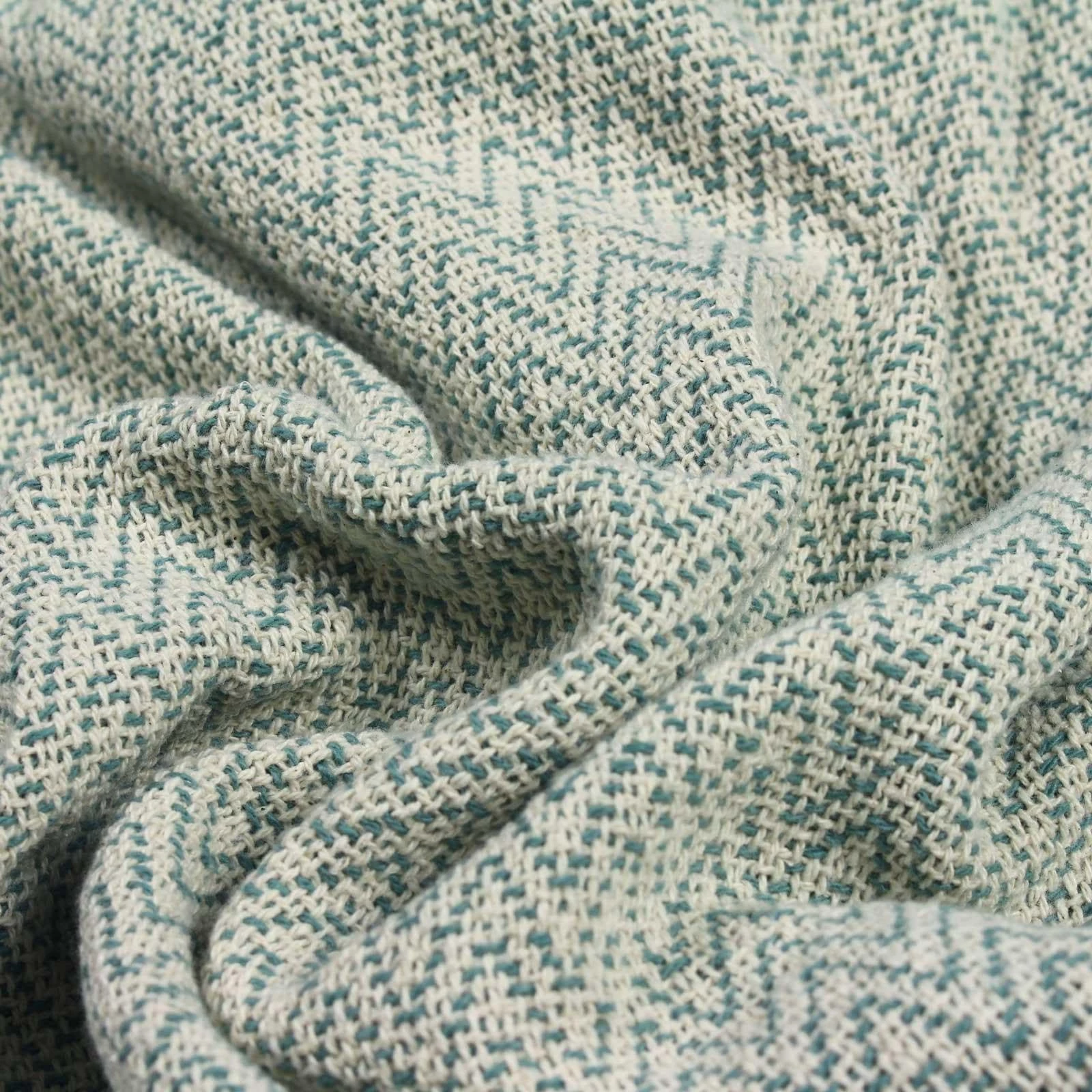 Furn Jasper Herringbone Weave Throw Marine 4 Furn Jasper Herringbone Weave Throw Marine - Image 2