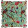 Paradise Tropical Chinoiserie Velvet Mineral Large Floor Filled Cushion