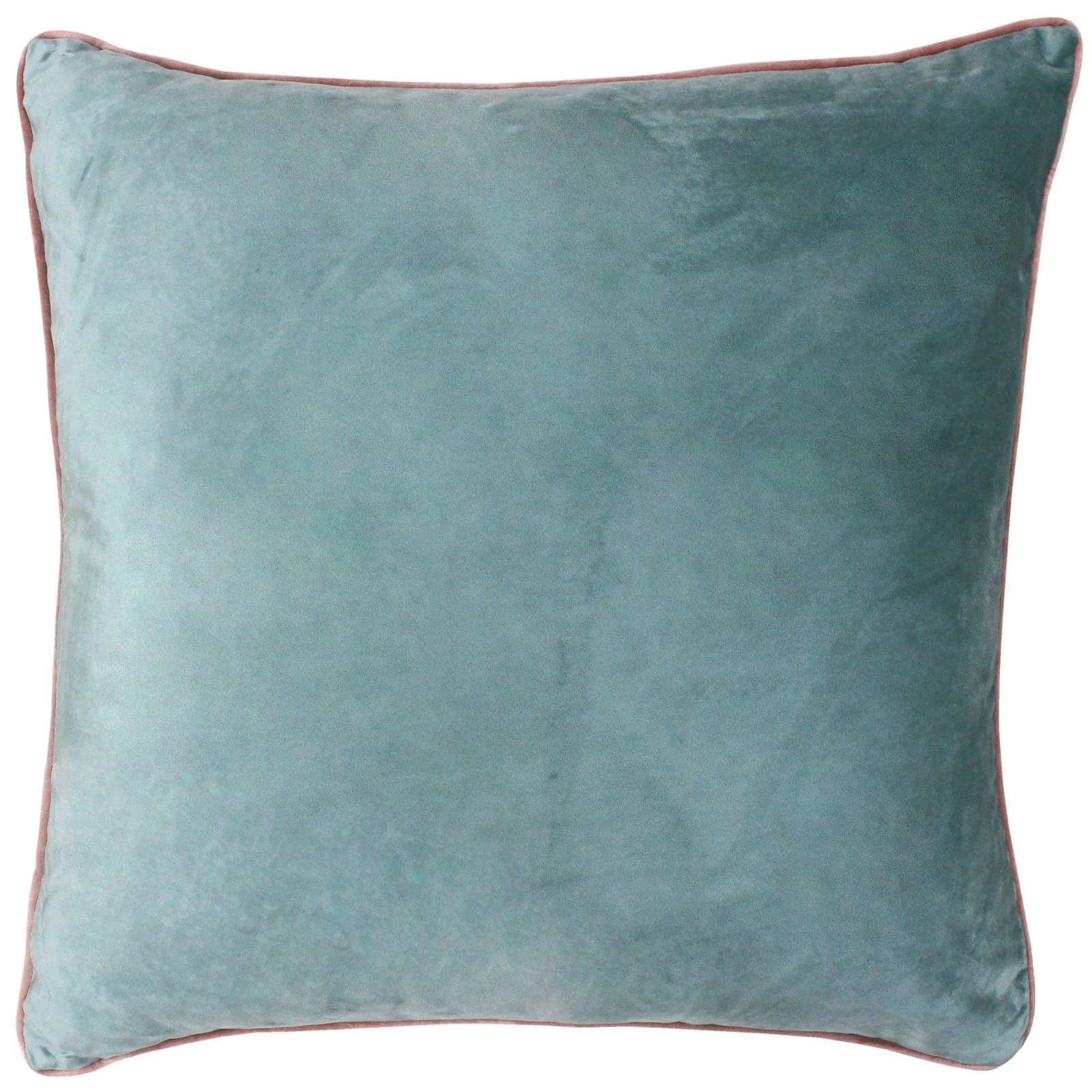 Meridian Piped Velvet Mineral & Blush Cushion Covers 22'' X 22'' 3 Meridian Piped Velvet Mineral & Blush Cushion Covers 22'' X 22''