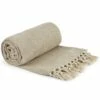Herringbone Tasselled Recycled Cotton Throw Natural -Ideal Shop natural 1 14f85dda 2b9b 4261 b038 63f6a27c2fe6