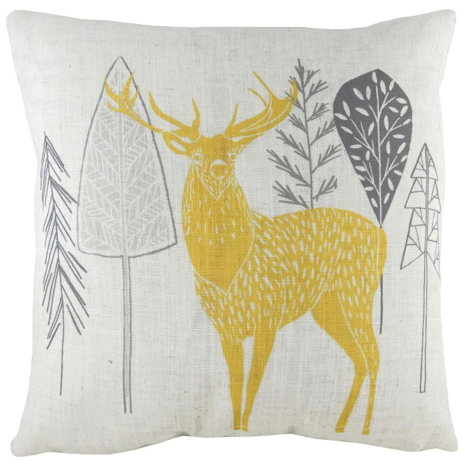 Hulder Stag Natural Cushion Cover 17'' X 17'' 3 Hulder Stag Natural Cushion Cover 17'' X 17''