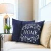Amor Home Chenille Navy Cushion Cover 17" X 17" -Ideal Shop navy 2 2a0ea090 436d 40b0 a72b 96ca468588ca