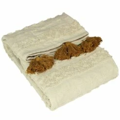 Furn Boho Tufted Cotton Throw Ochre 130cm X 180cm -Ideal Shop ochre 1 19d361d9 f898 44ab ad1c 2e1101366784