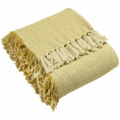 Furn Jasper Herringbone Weave Throw Ochre -Ideal Shop ochre 1 619425e5 c71b 4c18 baf3 fe6bd2989e39
