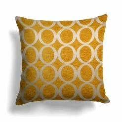 Oh! Chenille Ochre Cushion Cover 22" X 22"