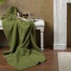 Mallory Luxury Honeycomb Waffle Throw Olive -Ideal Shop olive 084e4e40 d96d 430e 8873 d98a653a0062