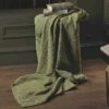 Denzel Luxury Stonewashed Cotton Throw Olive -Ideal Shop olive 1 99f02040 5c47 444d 9537 63f98edb0ff4