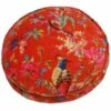 Paradise Tropical Chinoiserie Velvet Orange Filled Round Cushion -Ideal Shop orange 4 3833e253 0bda 417e 873e caaf5bd237a4