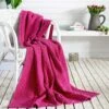 Mallory Luxury Honeycomb Waffle Throw Orchid -Ideal Shop orchid