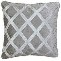 Diamond Chenille Oyster Filled Cushions 18'' X 18''