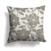 Peony Floral Chenille Silver Cushion Cover 18'' X 18'' -Ideal Shop peony silver 7