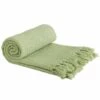 Honeycomb Waffle Recycled Cotton Throw Pistachio -Ideal Shop pistachio 1