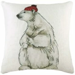 Polar Bear Hat Christmas Filled Cushions
