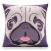 Pug Dog Velvet Cushion Cover 18" X 18" -Ideal Shop pug